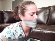 Nurse Gets Tightest Tape Gag Ever