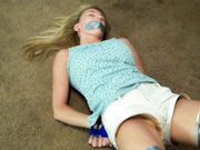 Blond College Girl Frogtied