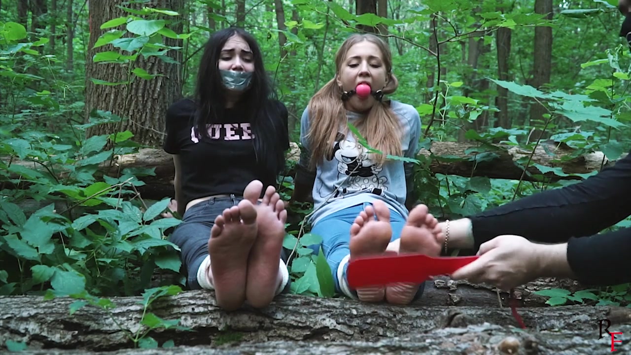 Bound Barefoot Outdoors - BoundHub - Girls get kidnapped, tied up & foot tortured
