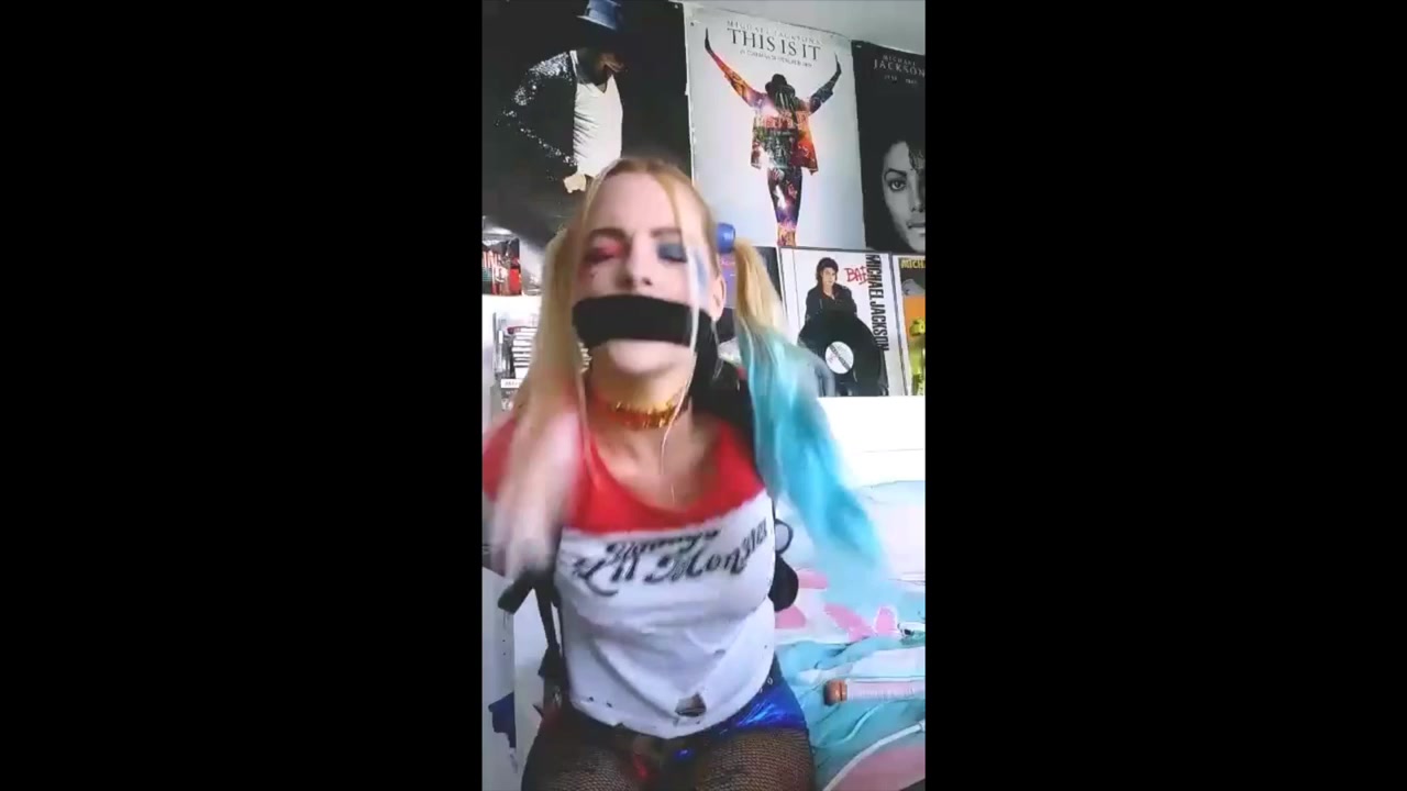 Harley Quinn Tied Up Porn - BoundHub - Harley Quinn gagged compilation