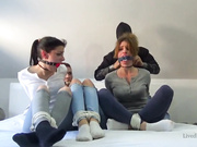 Three Girls Porn Socks - BoundHub - 3 Women Tied and Gagged on Bed