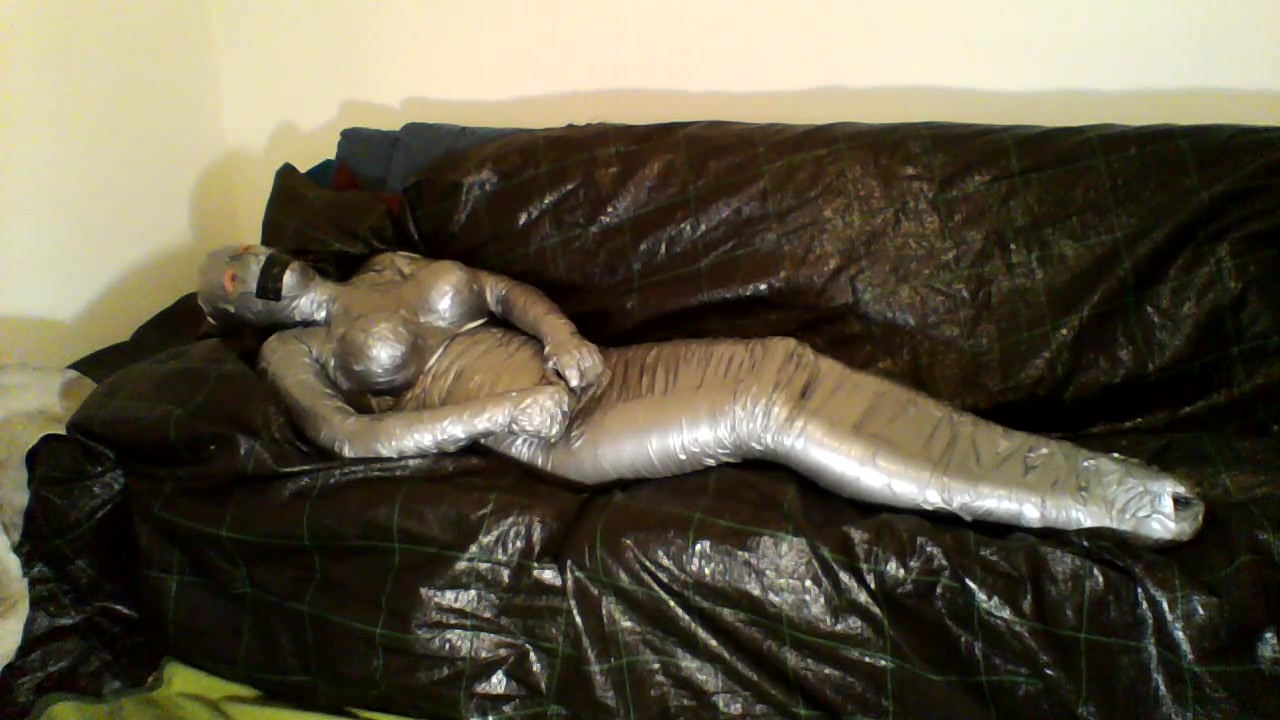 Duct tape mummification bondage