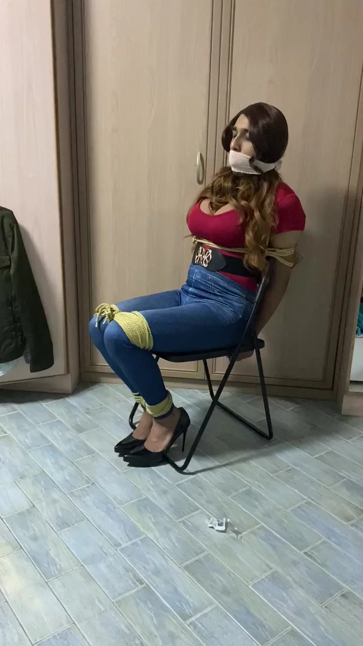 Crossdress bondage gagged