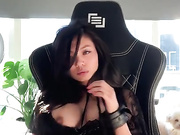 submissive asian camgirl teasing