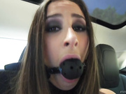 Boundhub Ball Gagged And Corseted Ashley Adams Gets Her Cunt Fin