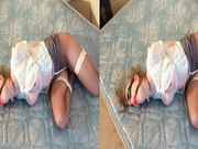 ballgagged in bed