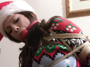 chairtied in christmas sweater