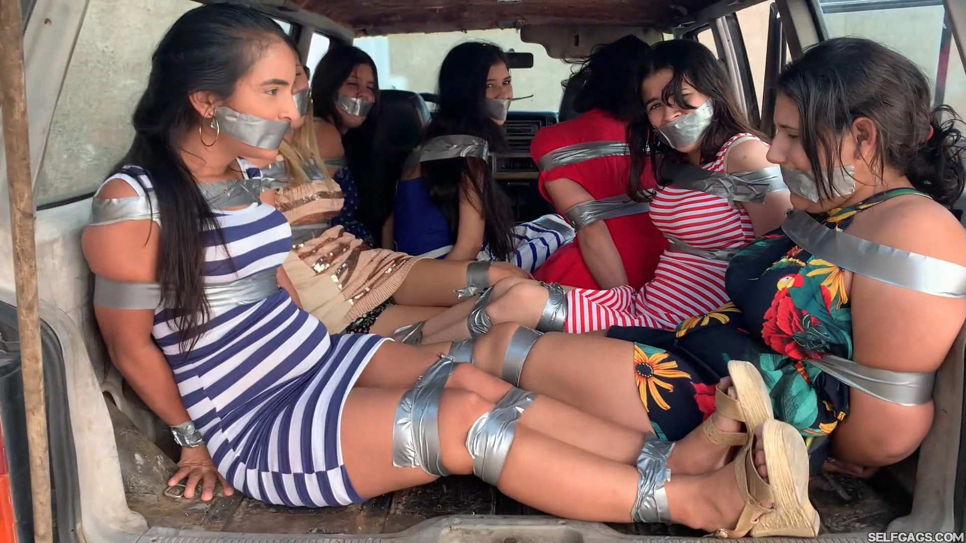 Latin Girl Bound Gagged - BoundHub - 9 Latina College Girls Bound And Gagged Inside Truck