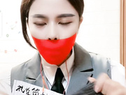 Cute Chinese girl mask gagged