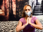Latina Self Gagged