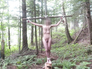Nuisette007 crucified by my fans in the forest