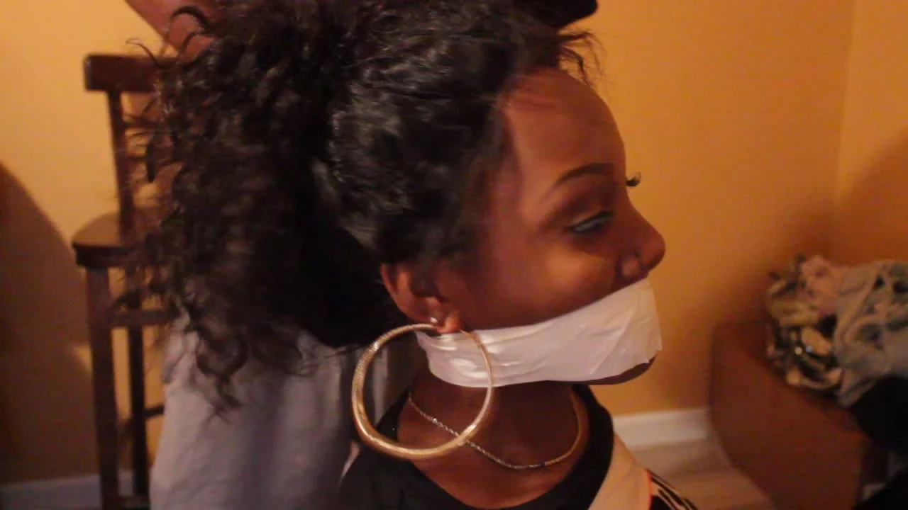 BoundHub - ebony gagged