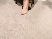 sexy girl toe cuffed