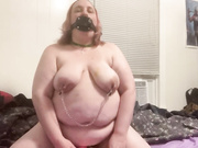 Chubby amateur gagged