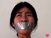Amateur Asian gagged