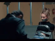 short TV scene - girl taped
